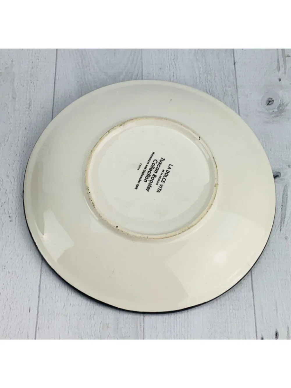 J A Designs LA DOLCE ROOSTER TUSCAN COLLECTION Stoneware Lunch Salad Plate Set 5